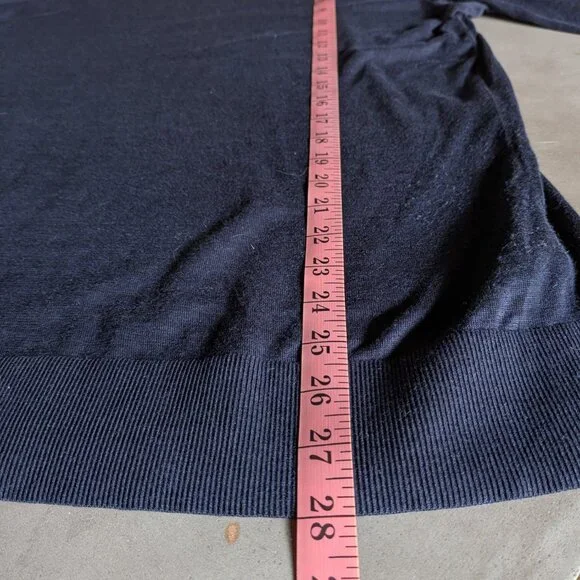 COS Basic wide-neck knit jumper | Navy - Picture 8 of 16